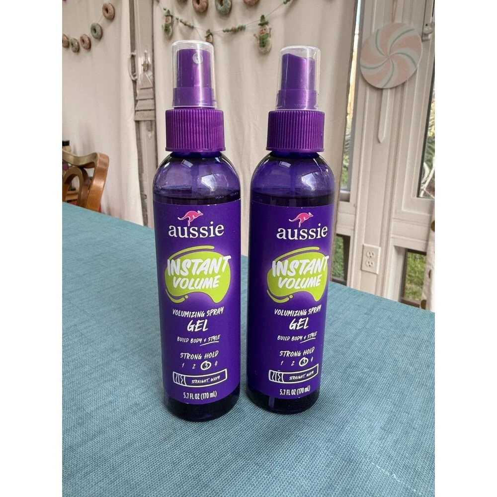 2 Aussie Instant Volume Volumizing Spray Gel for Wavy Hair and Straight Hair